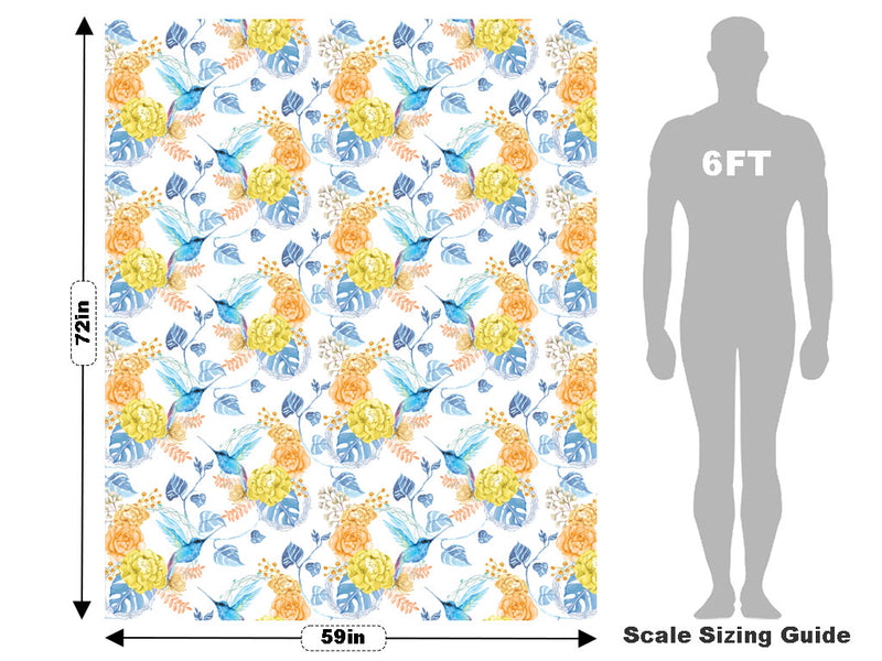 Watercolor Flight Birds Vehicle Wrap Scale~Rwraps Series 914 Watercolor Flight Birds Measurements~1