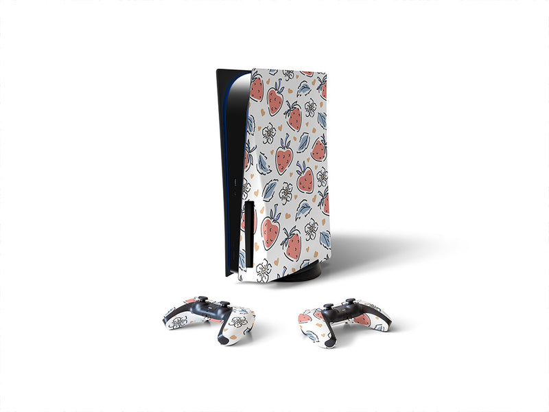 watercolor honeoye fruit Sony PS5 DIY Skin