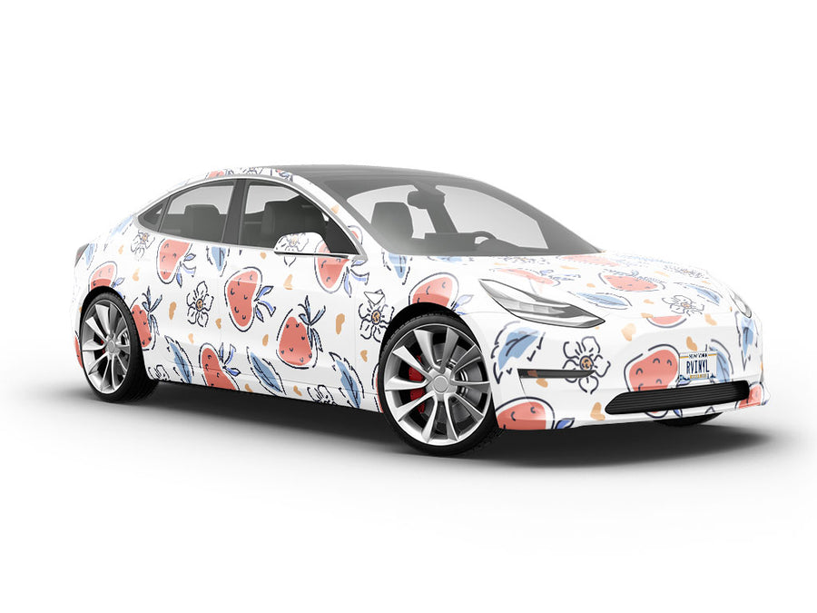 Watercolor Honeoye Fruit Vehicle Vinyl Wrap