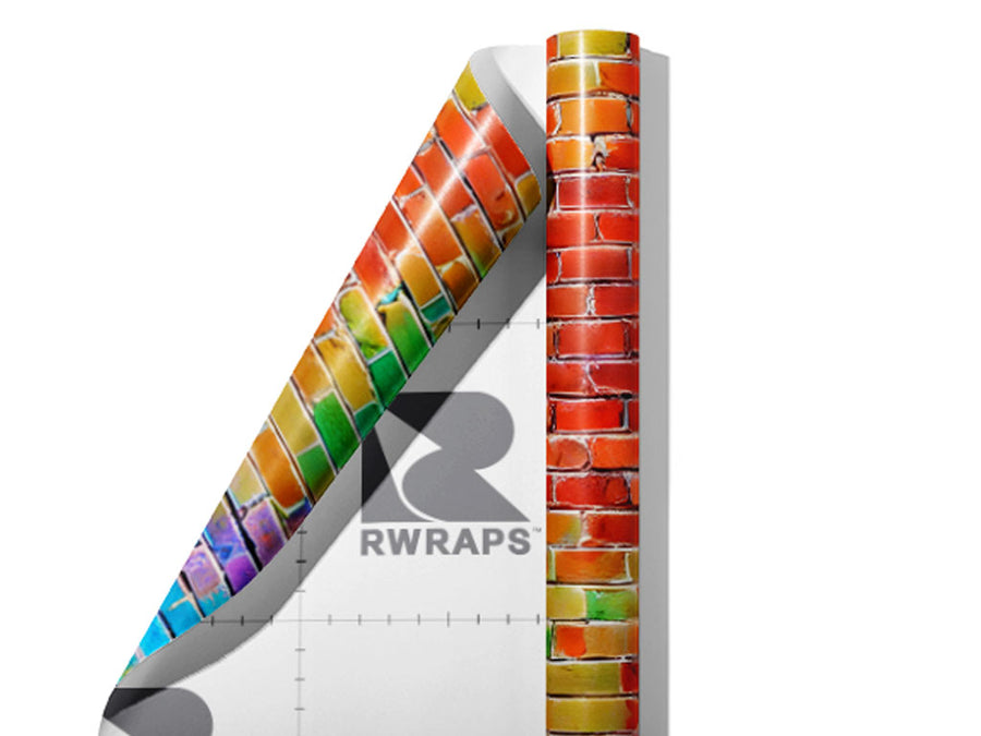 Watercolor Brick Wrap Film Sheets~Rwraps Series 914 Watercolor Brick Scrolled Sheet~4