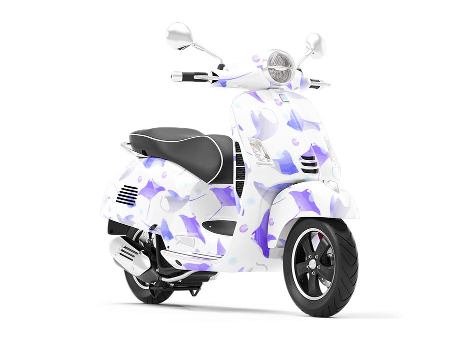 Watercolor Rays Marine Life Vespa Scooter Wrap Film