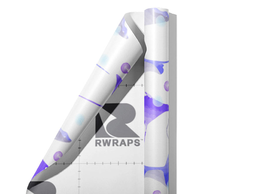 Watercolor Rays Marine Life Wrap Film Sheets~Rwraps Series 914 Watercolor Rays Marine Life Scrolled Sheet~3