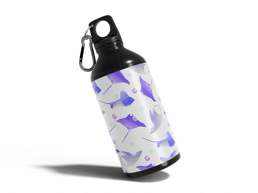 watercolor rays salt water Water Bottle DIY Stickers