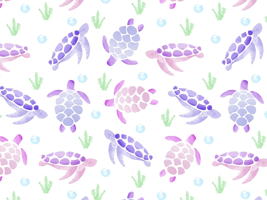 Watercolor Turtles Marine Life Vinyl Wrap Pattern~Rwraps Series 914 Digitally Printed Vinyl Wrap~0