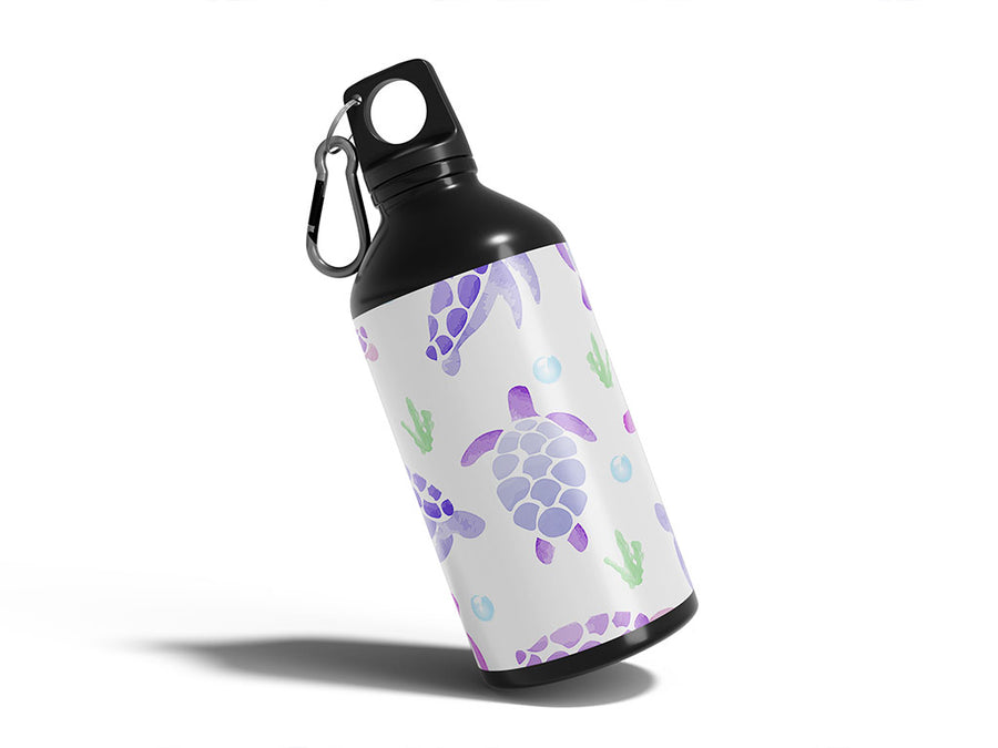 watercolor turtle fresh water Water Bottle DIY Stickers