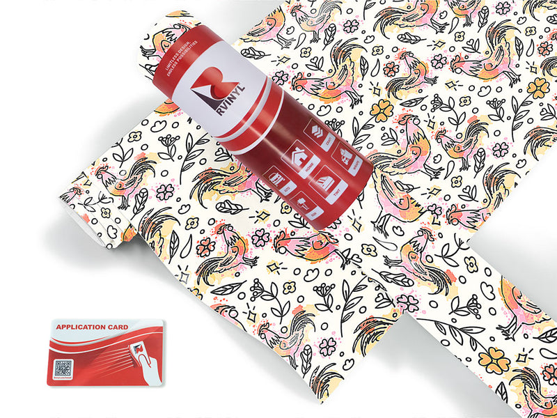 watercolor wakeup bird Craft Vinyl Roll