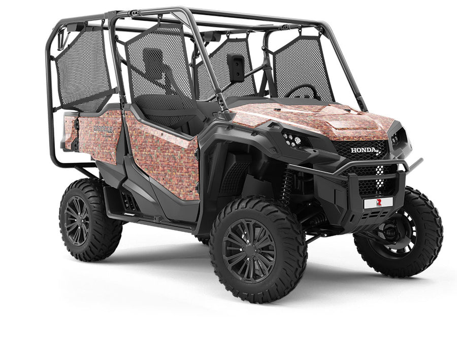 Watercolor Weeds Brick Utility Vehicle Vinyl Wrap