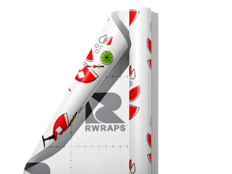 Watermelon Caipirinha Alcohol Wrap Film Sheets~Rwraps Series 914 Watermelon Caipirinha Alcohol Scrolled Sheet~3