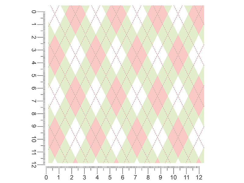 watermelon crosses argyle 1ft x 1ft Craft Sheets