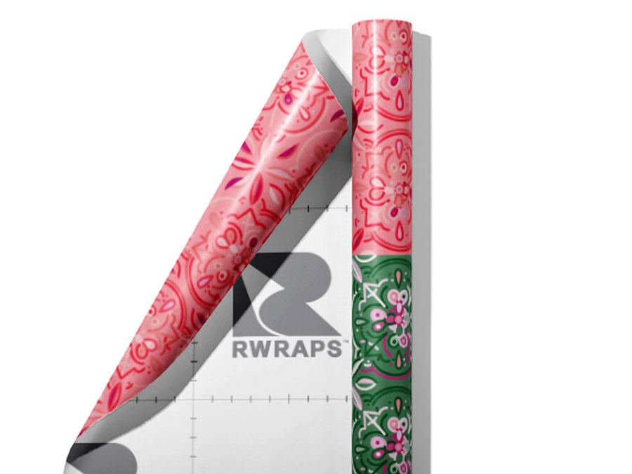 Watermelon Tile Wrap Film Sheets~Rwraps Series 914 Watermelon Tile Scrolled Sheet~4