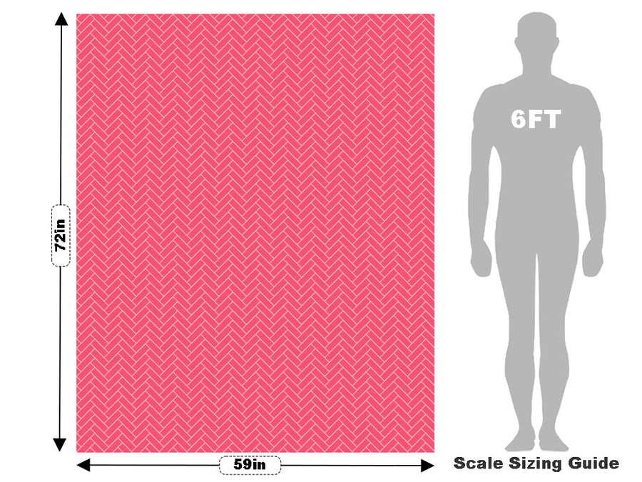 Watermelon Pink Brick Vehicle Wrap Scale~Rwraps Series 914 Watermelon Pink Brick Measurements~2