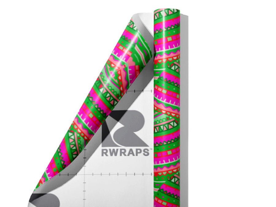 Watermelon Suggestion Art Deco Wrap Film Sheets~Rwraps Series 914 Watermelon Suggestion Art Deco Scrolled Sheet~3