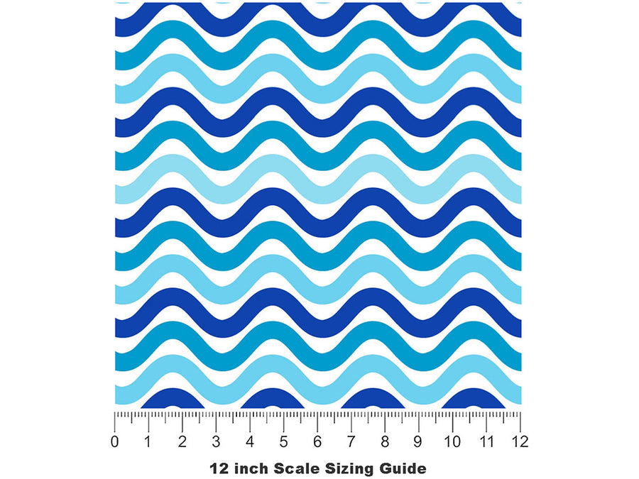 Watery Ripples Water Vinyl Film Pattern Size 12 inch Scale~Rwraps Watery Ripples Water Sizing Chart~2