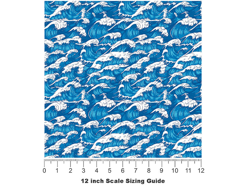 Wave Goodbye Tattoo Vinyl Film Pattern Size 12 inch Scale~Rwraps Wave Goodbye Tattoo Sizing Chart~2