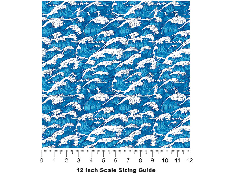 Wave Goodbye Tattoo Vinyl Film Pattern Size 12 inch Scale~Rwraps Wave Goodbye Tattoo Sizing Chart~2