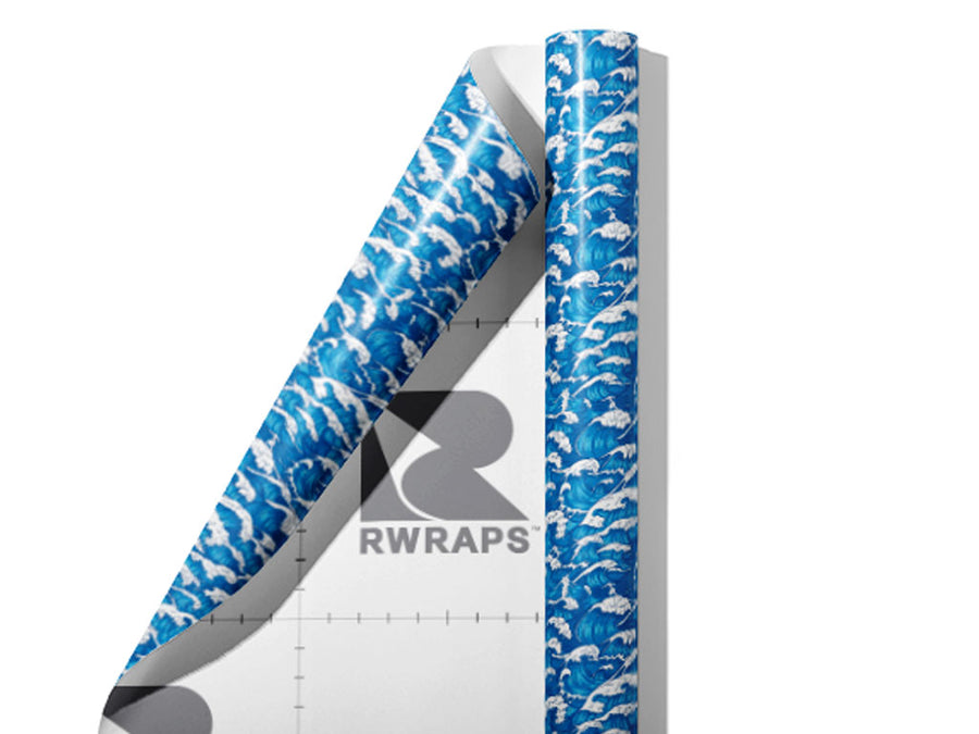 Wave Goodbye Tattoo Wrap Film Sheets~Rwraps Series 914 Wave Goodbye Tattoo Scrolled Sheet~3