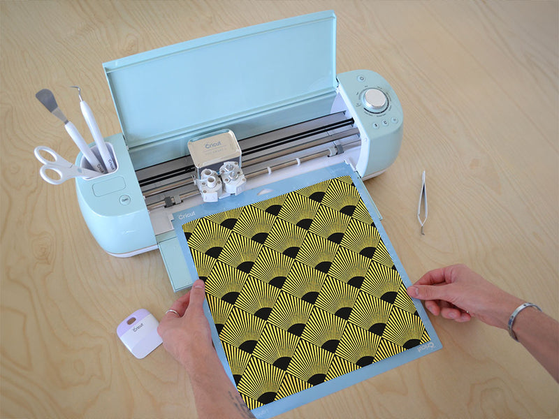 wave the fan art deco Cricut Compatible Vinyl