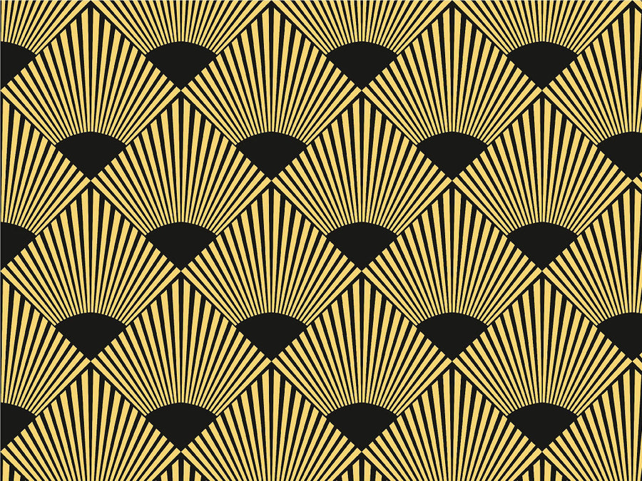 Wave the Fan Art Deco Vinyl Wrap Pattern~Rwraps Series 914 Digitally Printed Vinyl Wrap~0