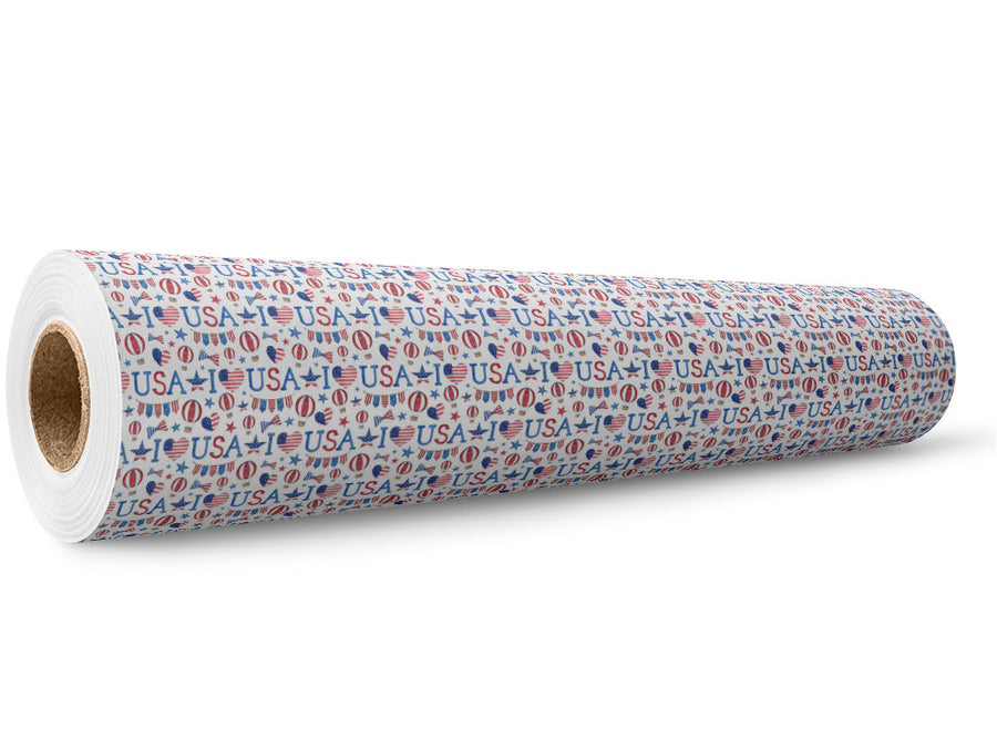 We Love Americana Wrap Film Wholesale Roll~Rwraps Series 914 Digitally Printed Vinyl Roll~5
