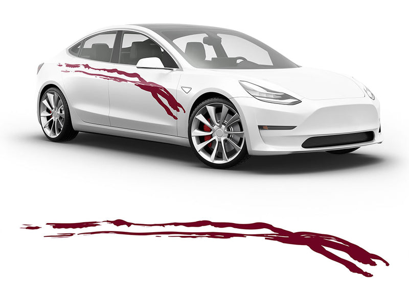 3M Burgundy Wear Away Body Graphic~Full Side Auto Decal Kit~0