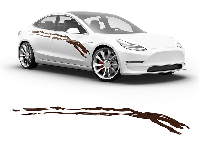 3M Brown Wear Away Body Graphic~Full Side Auto Decal Kit~0