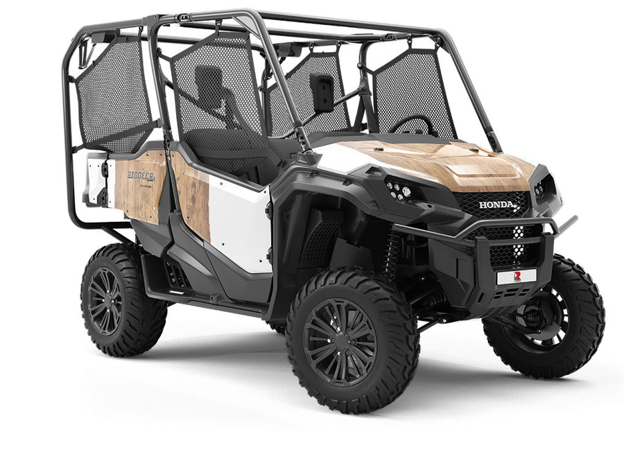 Weathered Oak Wood Plank Utility Vehicle Vinyl Wrap