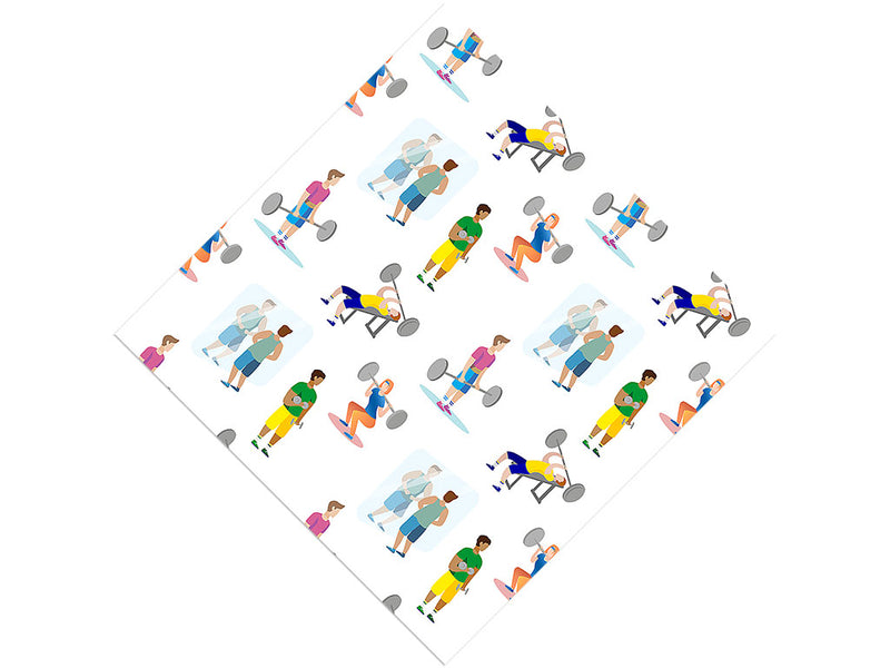Weightlifting Gains Sport Vinyl Wrap Pattern