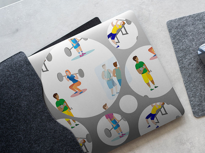 weightlifting gains sport DIY Laptop Stickers