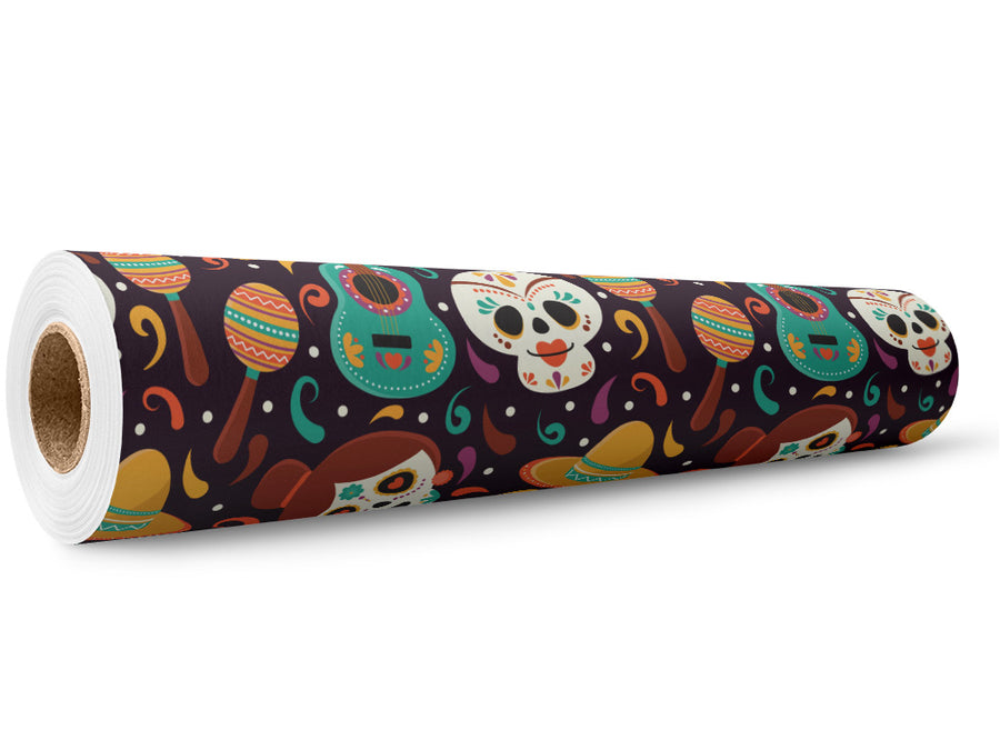 Welcome Home Day of the Dead Wrap Film Wholesale Roll~Rwraps Series 914 Digitally Printed Vinyl Roll~5