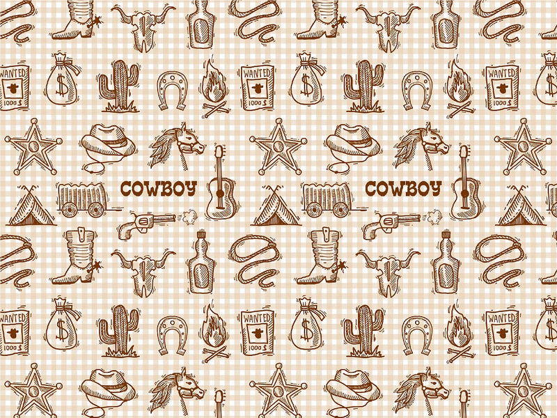 Western Dreams Cowboy Vinyl Wrap Pattern~Rwraps Series 914 Digitally Printed Vinyl Wrap~0