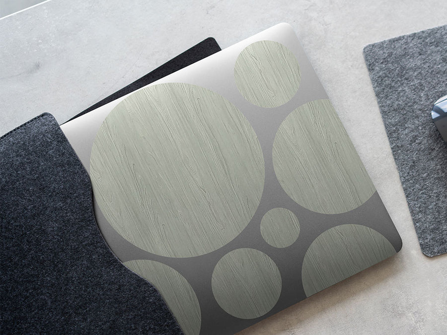 white alder wood grain DIY Laptop Stickers