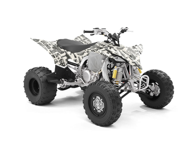 White Arsenal Weapon ATV Wrapping Vinyl