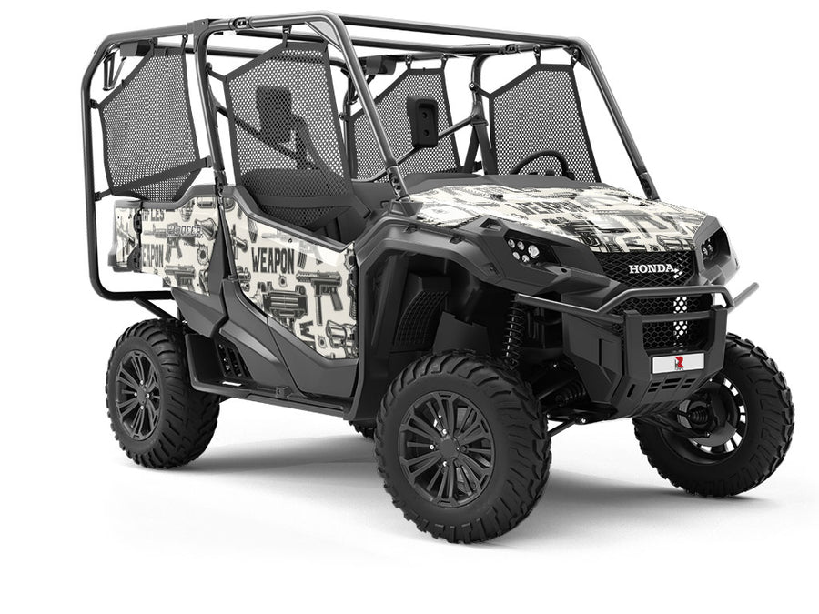 White Arsenal Weapon Utility Vehicle Vinyl Wrap