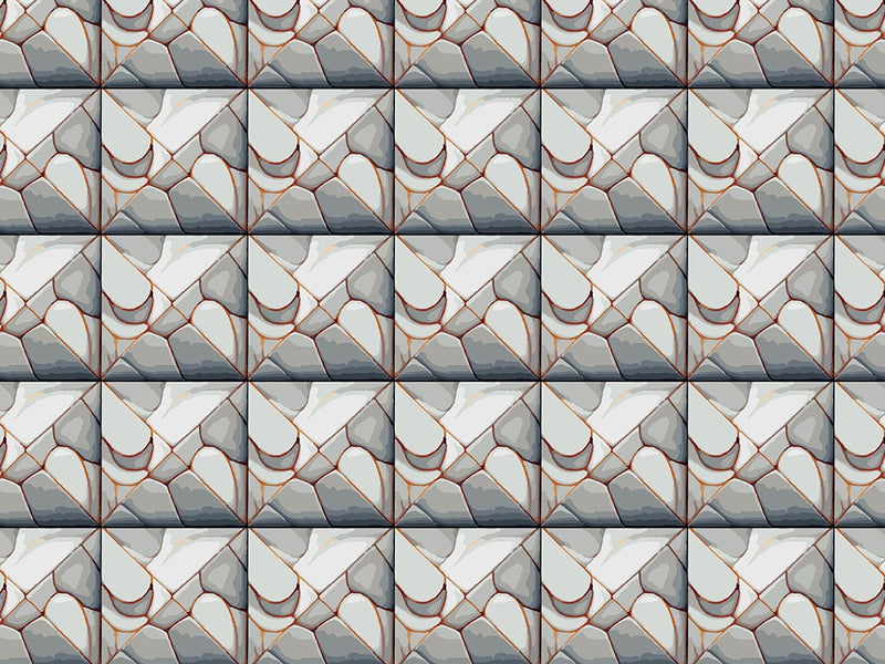 White Break Tile Vinyl Wrap Pattern~Rwraps Series 914 Digitally Printed Vinyl Wrap~0
