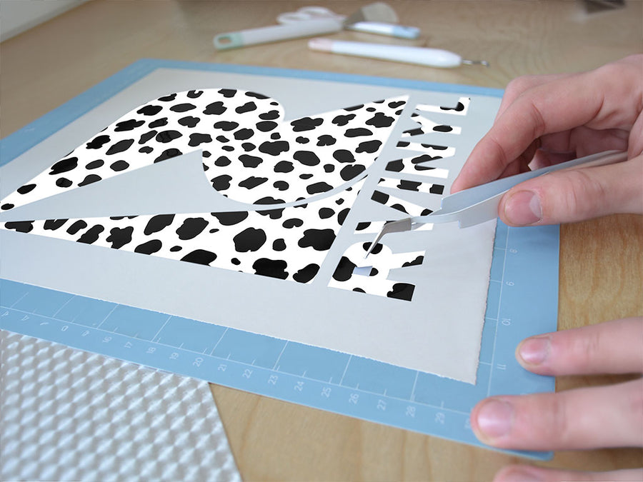 white cheetah animal print Easy Weed Craft Vinyl