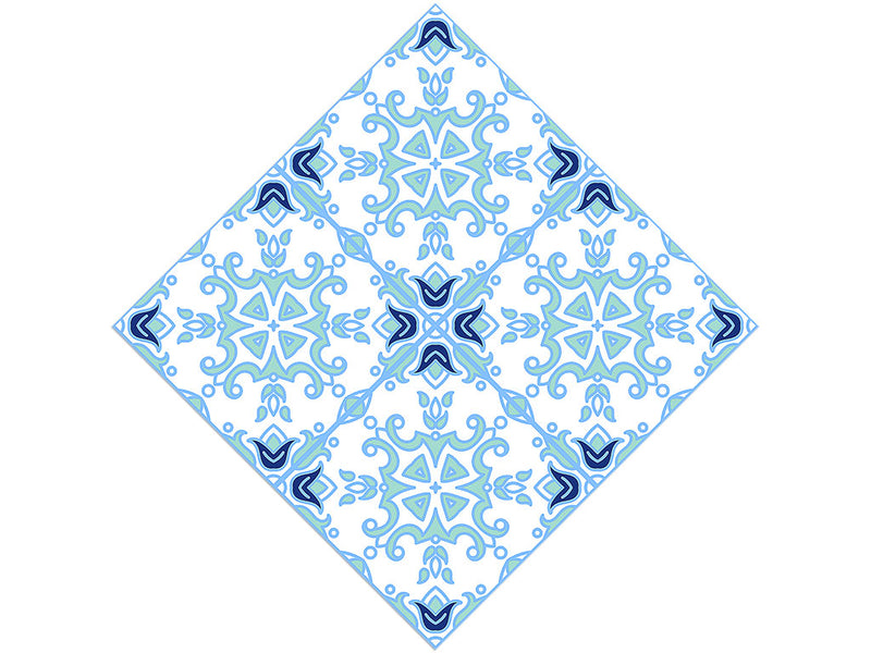 White Compass Tile Vinyl Wrap Pattern