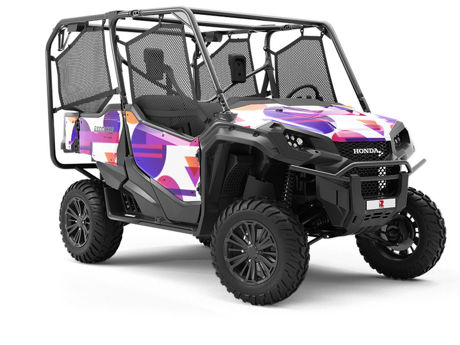 White Cosmopolitan Abstract Utility Vehicle Vinyl Wrap