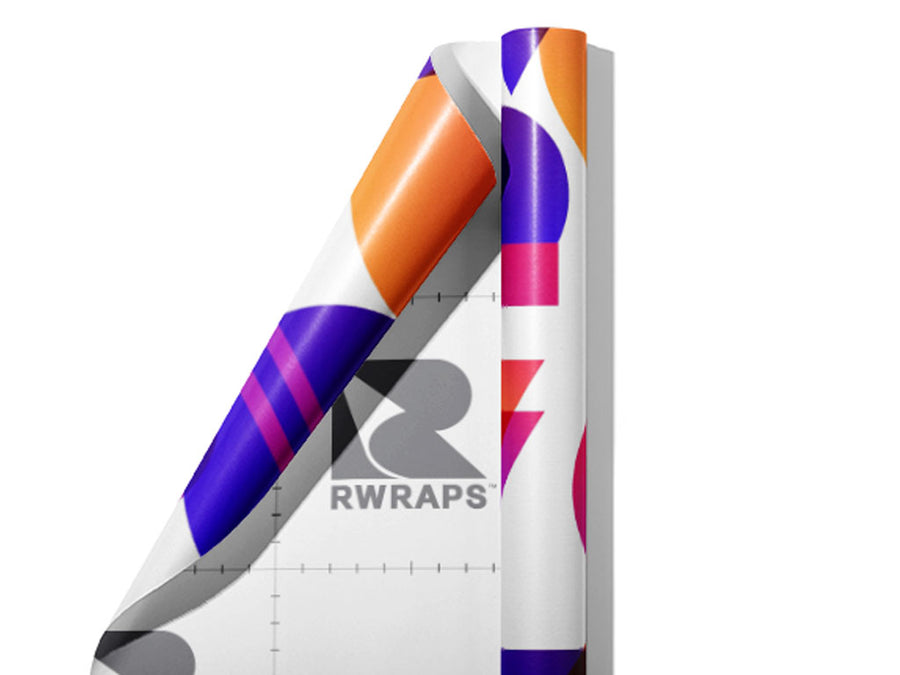 White Cosmopolitan Abstract Wrap Film Sheets~Rwraps Series 914 White Cosmopolitan Abstract Scrolled Sheet~3