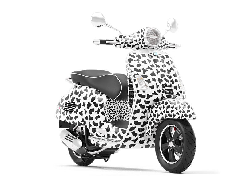 White Cow Vespa Scooter Wrap Film