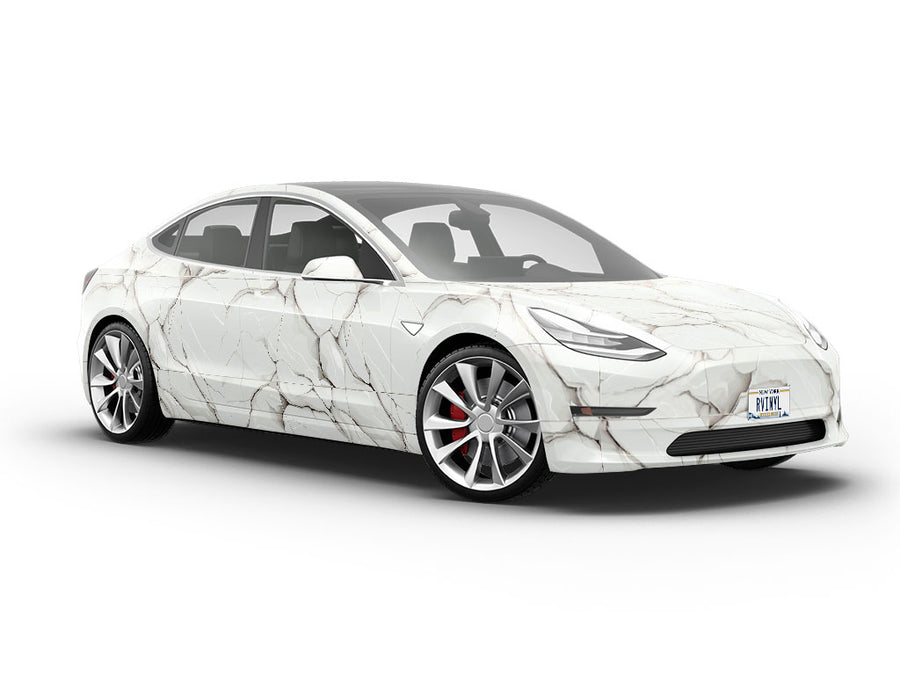 White Deviations Tile Vehicle Vinyl Wrap