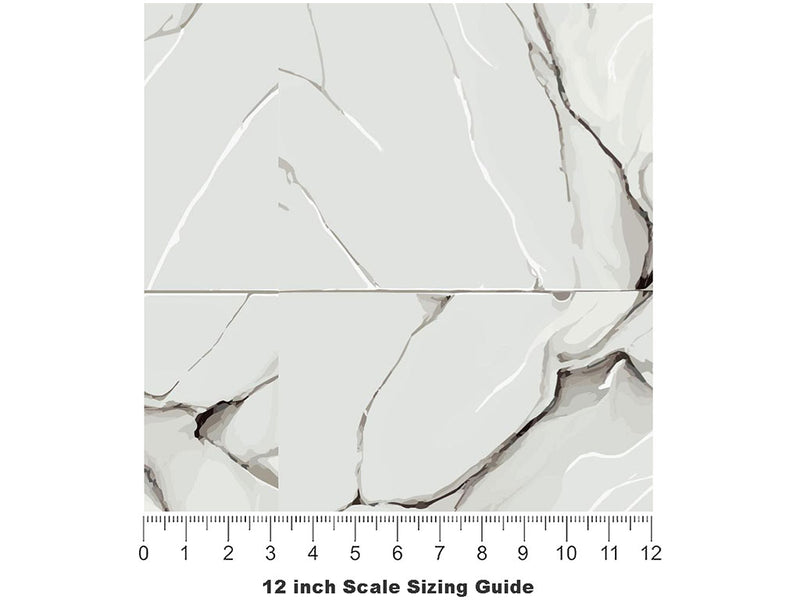 White Deviations Tile Vinyl Film Pattern Size 12 inch Scale~Rwraps White Deviations Tile Sizing Chart~3