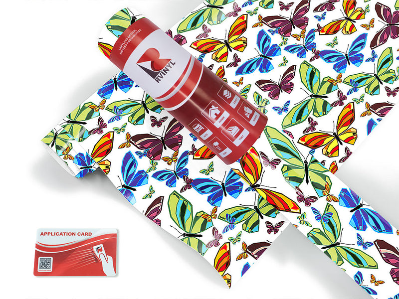white flutter bug Craft Vinyl Roll