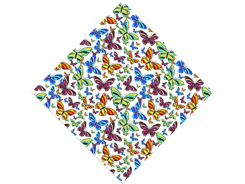 White Flutter Bug Vinyl Wrap Pattern