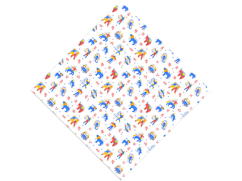White Friends Astrology Vinyl Wrap Pattern