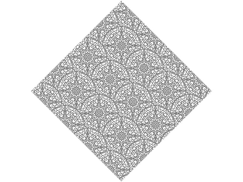 White Geometric Mandala Vinyl Wrap Pattern