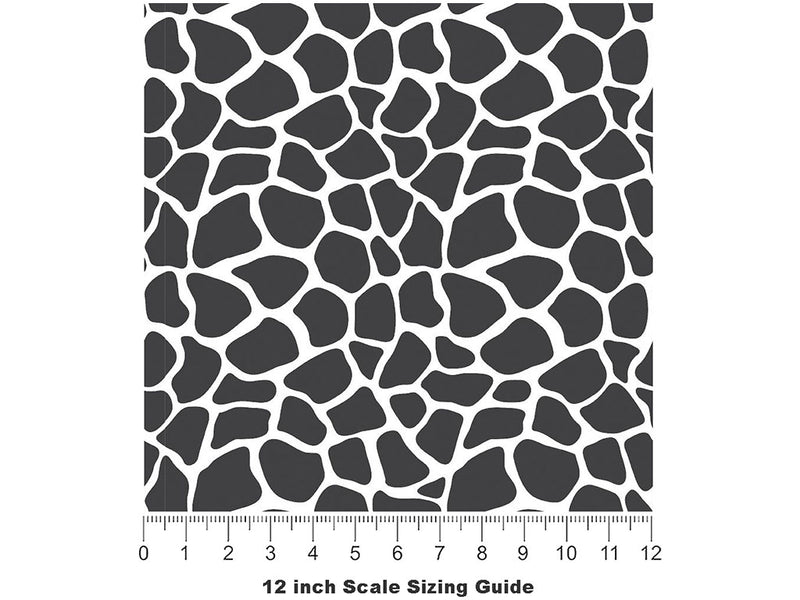 White Giraffe Vinyl Film Pattern Size 12 inch Scale~Rwraps White Giraffe Sizing Chart~3
