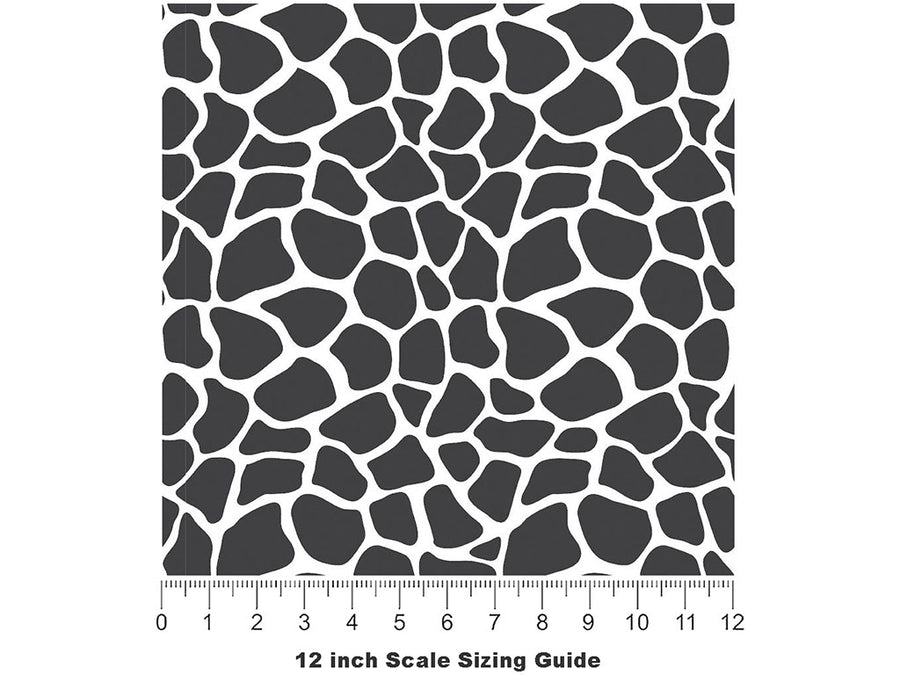 White Giraffe Vinyl Film Pattern Size 12 inch Scale~Rwraps White Giraffe Sizing Chart~3