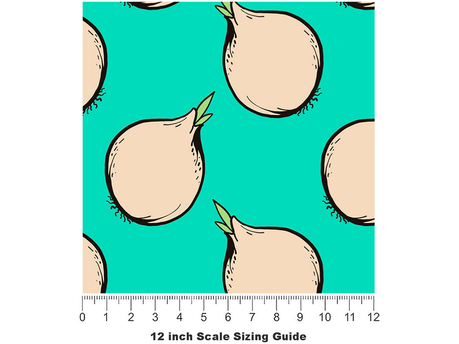 White Granex Vegetable Vinyl Film Pattern Size 12 inch Scale~Rwraps White Granex Vegetable Sizing Chart~2