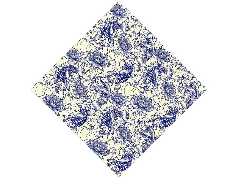 White Koi Marine Life Vinyl Wrap Pattern