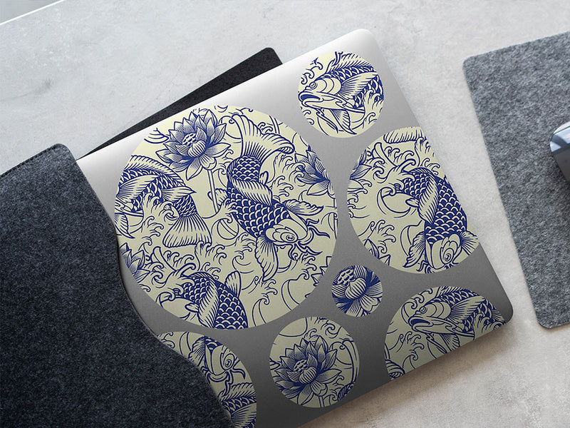 white koi salt water DIY Laptop Stickers